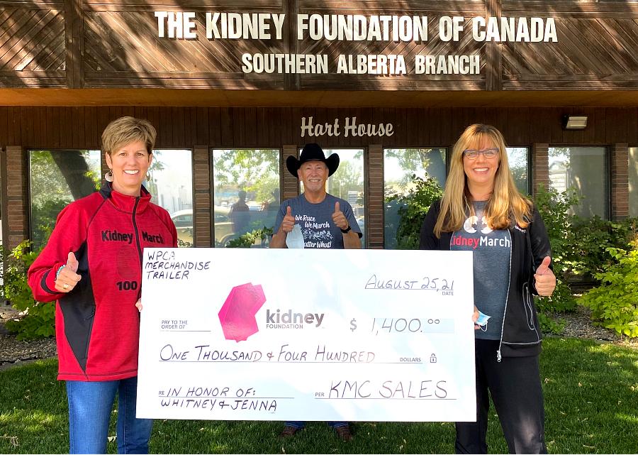 KMC Sales donates to the Kidney Foundation