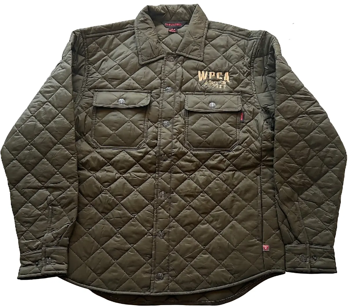 Mens quilted olive green jacket